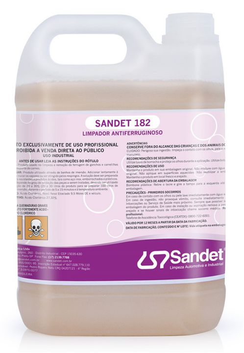 Sandet 182 - Removedor de Ferrugem de Ganchos e Carretilhas
