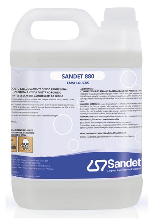 Sandet 880 - Detergente Alcalino para Lavagem Automática