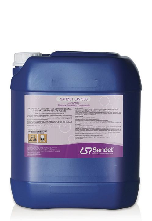 Sandet Lav 550 - Alvejante para Tecidos e Roupas à Base de Peróxido de Hidrogênio