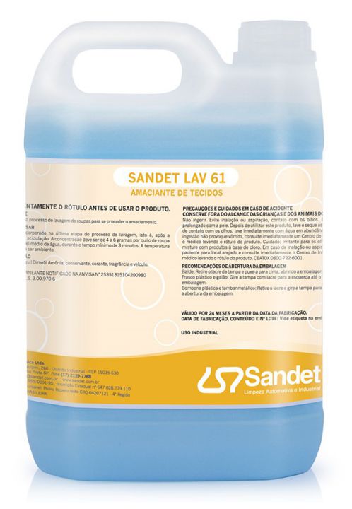 Sandet Lav 61 - Amaciante de Tecidos e Roupas