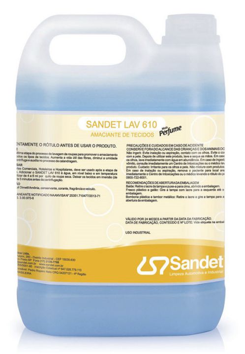 Sandet Lav 610 - Amaciante de Tecidos e Roupas Perfumado